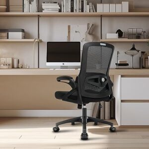 Milacyee Chaise Bureau Ergonomique avec Accoudoirs Pliants et Support Lombaire
