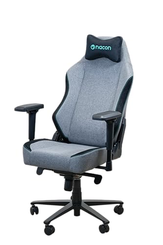Nacon Pro Silla Gaming Gris – Siège de Jeu Confortable et Ergonomique
