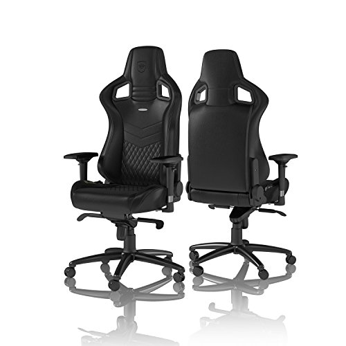 Noblechairs Epic : Chaise de Gaming et Bureau en Cuir Véritable Noir