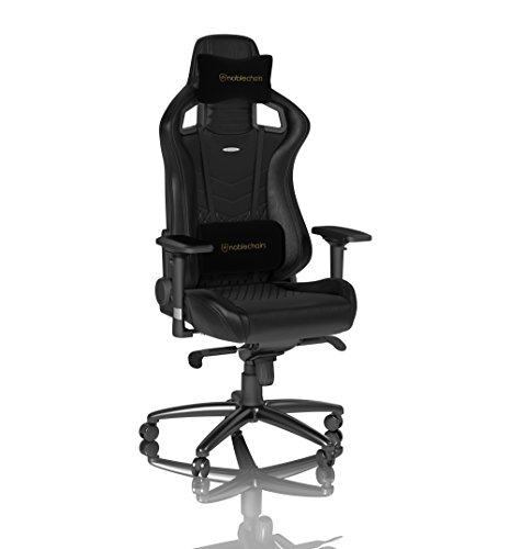 Noblechairs Epic : Chaise de Gaming et Bureau en Cuir Véritable Noir