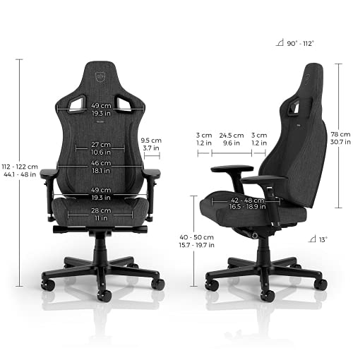 Noblechairs Epic TX Compact : Chaise Gaming Ergonomique Anthracite pour Usagers jusqu’à 120 kg