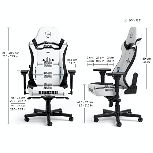 Noblechairs Hero ST Stormtrooper : Chaise de gaming confortable jusqu’à 150 kg