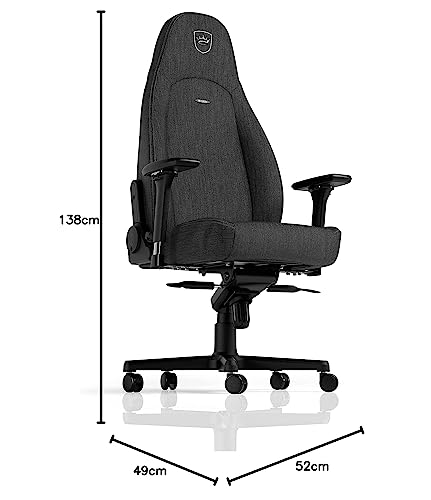 Noblechairs Icon TX : Chaise Gaming Ergonomique Tissu 150 kg Anthracite