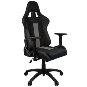 Corsair TC100 Chaise de Gaming Relaxée en Tissu Gris/Noir