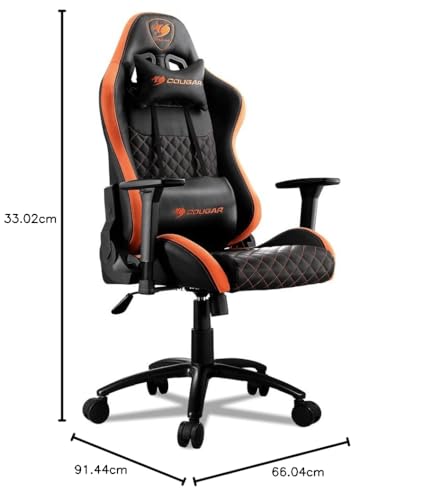 Fauteuil Gamer COUGAR Gaming ARMORPRO Noir/Orange – Taille Medium
