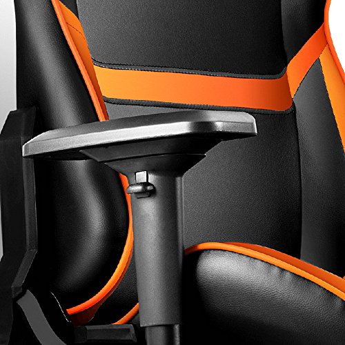 COUGAR Armor : Chaise de Jeu Rembourrée Noir/Orange avec Dossier Rigide
