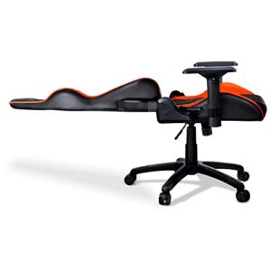 COUGAR Armor : Chaise de Jeu Rembourrée Noir/Orange avec Dossier Rigide