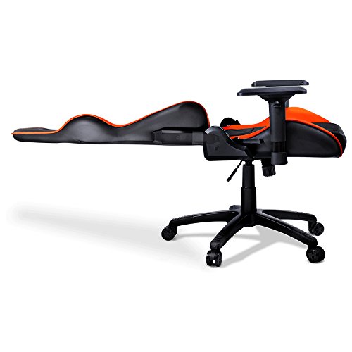 COUGAR Armor : Chaise de Jeu Rembourrée Noir/Orange avec Dossier Rigide