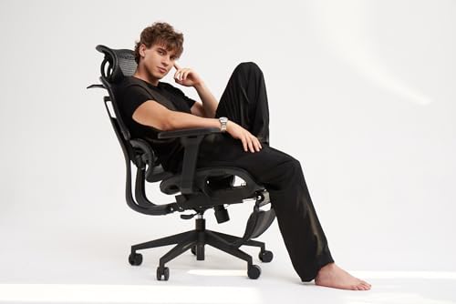 Paradox Ergo One : Chaise de Bureau Ergonomique Noir avec Repose-Pieds