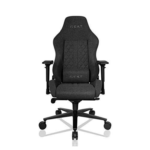 REKT ULTIM8 Chaise Gaming En Tissu Premium Noir – Inclinable 180°