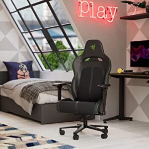 Razer Enki Pro : Chaise de jeu confortable en cuir durable, vert