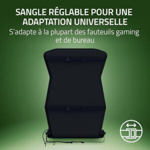 Razer Freyja : Coussin de Jeu Haptique Sensa HD sans Fil Noir