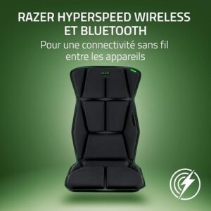 Razer Freyja : Coussin de Jeu Haptique Sensa HD sans Fil Noir