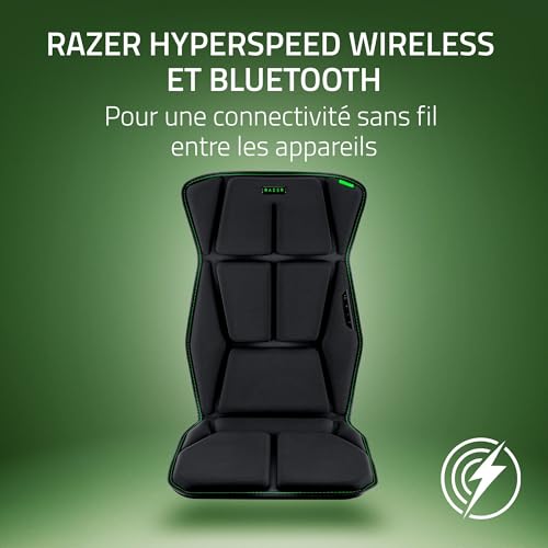 Razer Freyja : Coussin de Jeu Haptique Sensa HD sans Fil Noir