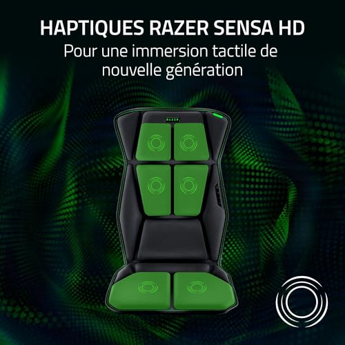 Razer Freyja : Coussin de Jeu Haptique Sensa HD sans Fil Noir
