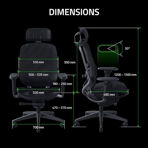 Razer Fujin Pro : Chaise Gaming Confortable avec Support Lombaire Noir