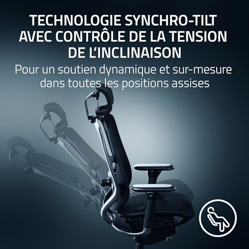 Razer Fujin Pro : Chaise Gaming Confortable avec Support Lombaire Noir