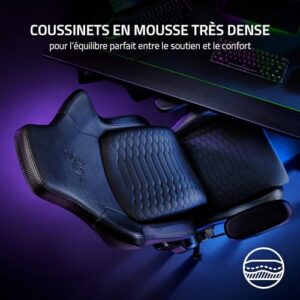 Razer Iskur – Chaise de jeu premium avec soutien lombaire intégré, Noir