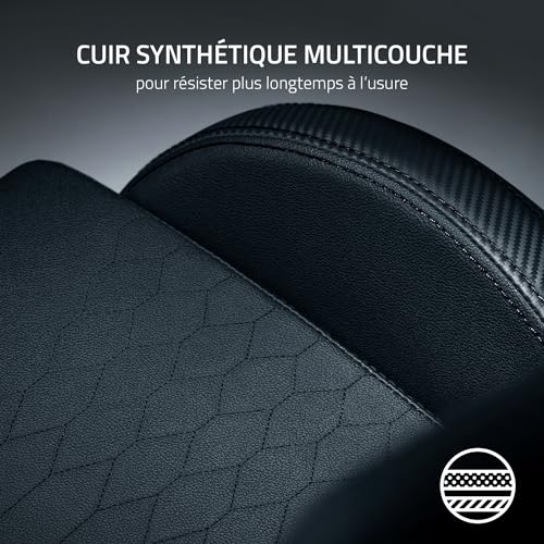 Razer Iskur – Chaise de jeu premium avec soutien lombaire intégré, Noir