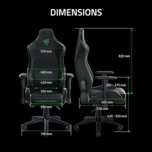 Razer Iskur – Chaise de jeu premium avec soutien lombaire intégré, Noir