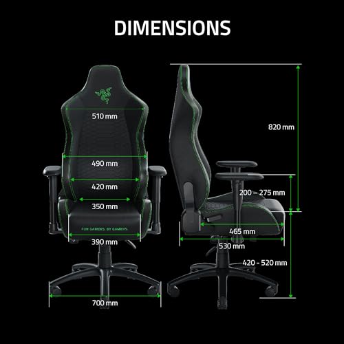 Razer Iskur – Chaise de jeu premium avec soutien lombaire intégré, Noir