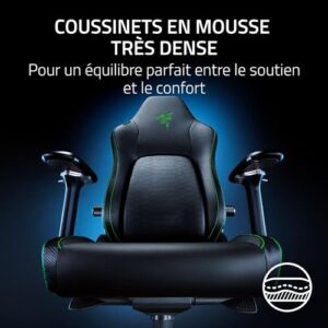 Razer Iskur V2 : Chaise de Jeu avec Support Lombaire Ajustable, Vert