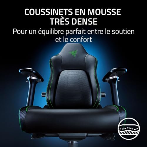 Razer Iskur V2 : Chaise de Jeu avec Support Lombaire Ajustable, Vert