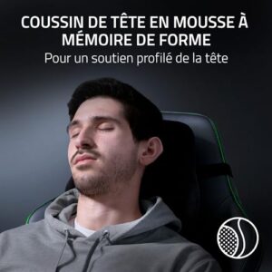 Razer Iskur V2 : Chaise de Jeu avec Support Lombaire Ajustable, Vert
