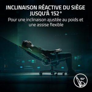 Razer Iskur V2 : Chaise de Jeu avec Support Lombaire Ajustable, Vert