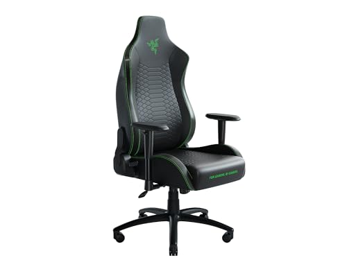 Razer Iskur X – Chaise de jeu ergonomique Noir-Vert XL en simili cuir