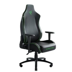 Razer Iskur X – Chaise de jeu ergonomique Noir-Vert XL en simili cuir
