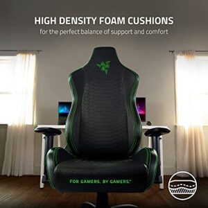 Razer Iskur X : Chaise de jeu ergonomique Noir-Vert en simili cuir