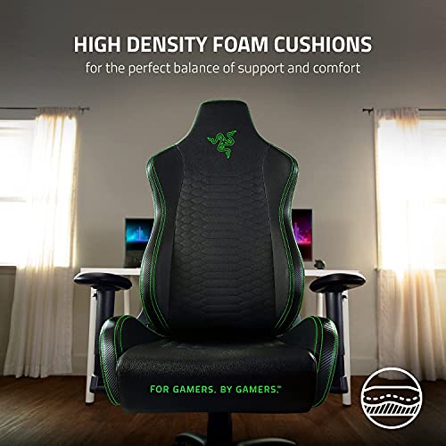 Razer Iskur X : Chaise de jeu ergonomique Noir-Vert en simili cuir