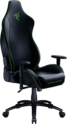 Razer Iskur X : Chaise de jeu ergonomique Noir-Vert en simili cuir