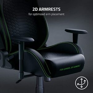 Razer Iskur X : Chaise de jeu ergonomique Noir-Vert en simili cuir