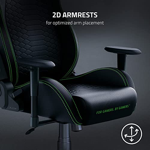 Razer Iskur X : Chaise de jeu ergonomique Noir-Vert en simili cuir