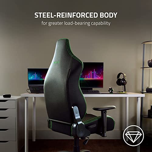 Razer Iskur X : Chaise de jeu ergonomique Noir-Vert en simili cuir