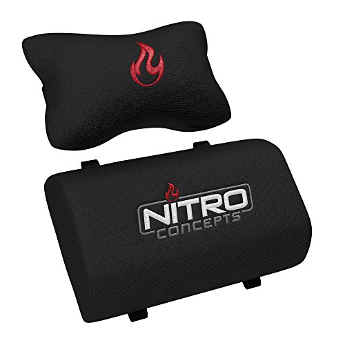 Nitro Concepts S300: Chaise de Gaming Inclinable Noir/Rouge, 135 kg