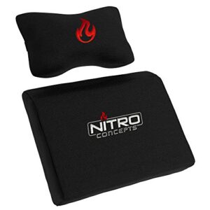 Chaise Gaming NITRO CONCEPTS X1000 Ergonomique Noir/Rouge, 135 kg