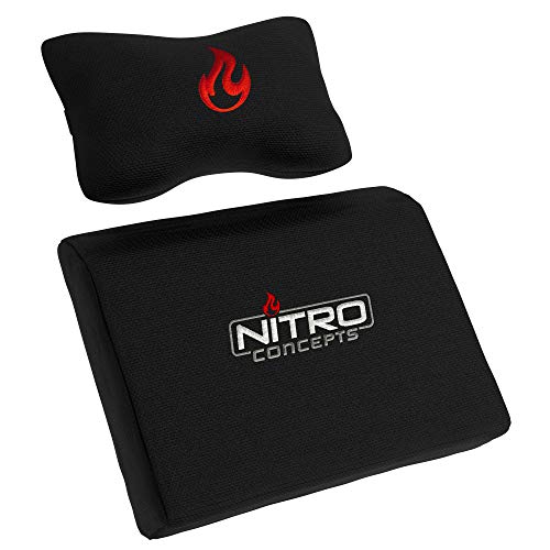 Chaise Gaming NITRO CONCEPTS X1000 Ergonomique Noir/Rouge, 135 kg
