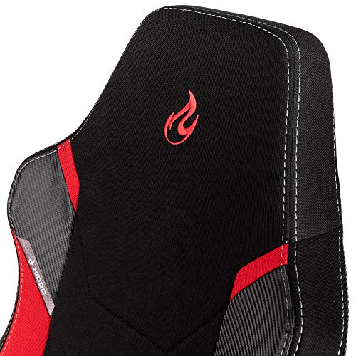 Chaise Gaming NITRO CONCEPTS X1000 Ergonomique Noir/Rouge, 135 kg