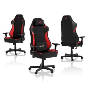 Chaise Gaming NITRO CONCEPTS X1000 Ergonomique Noir/Rouge, 135 kg