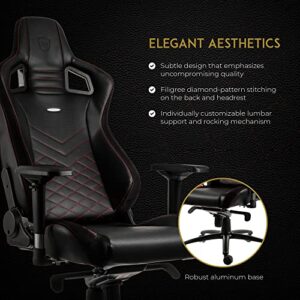 Chaise Gaming Noblechairs Epic – Cuir Synthétique PU Noir/Rouge