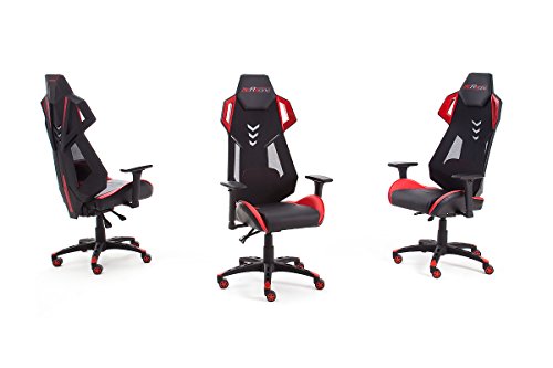 Chaise Gamer Robas Lund MC Racing B1 Noir/Rouge – 69x129x64 cm