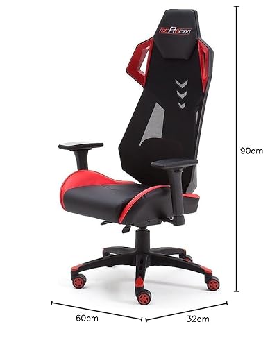 Chaise Gamer Robas Lund MC Racing B1 Noir/Rouge – 69x129x64 cm
