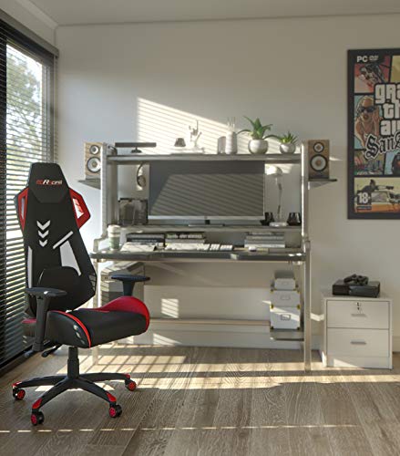 Chaise Gamer Robas Lund MC Racing B1 Noir/Rouge – 69x129x64 cm