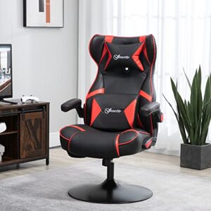 Chaise de Gaming Vinsetto Ergonomique avec Haut-parleurs, Noir/Rouge, Réglable