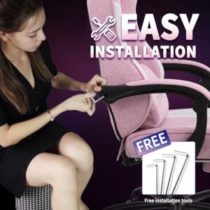 SITMOD Chaise Tissu Ergonomique avec Repose-Pieds pour Gaming et Bureau