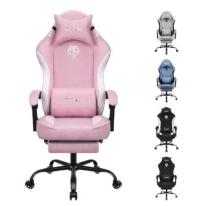SITMOD Chaise Tissu Ergonomique avec Repose-Pieds pour Gaming et Bureau