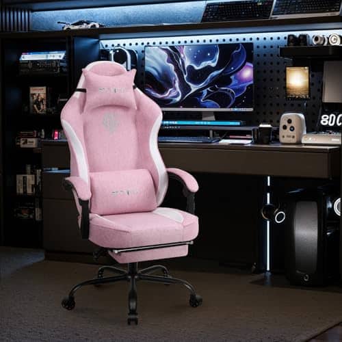 SITMOD Chaise Tissu Ergonomique avec Repose-Pieds pour Gaming et Bureau